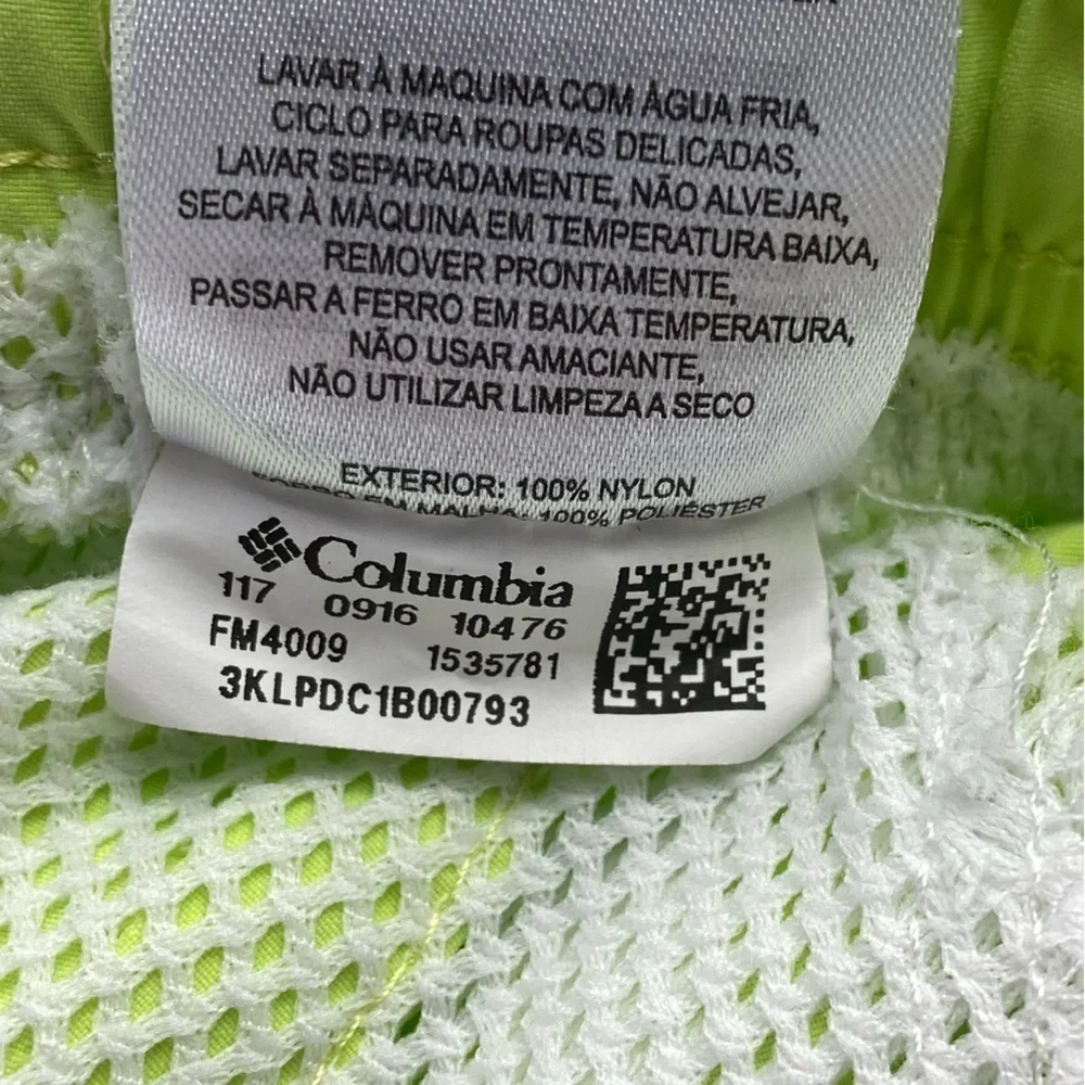 Columbia PFG neon green swim trunks, Small